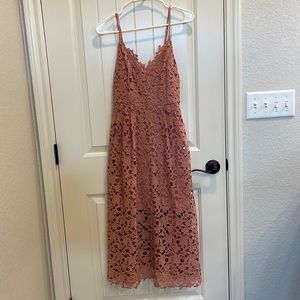 ASTR lace midi dress